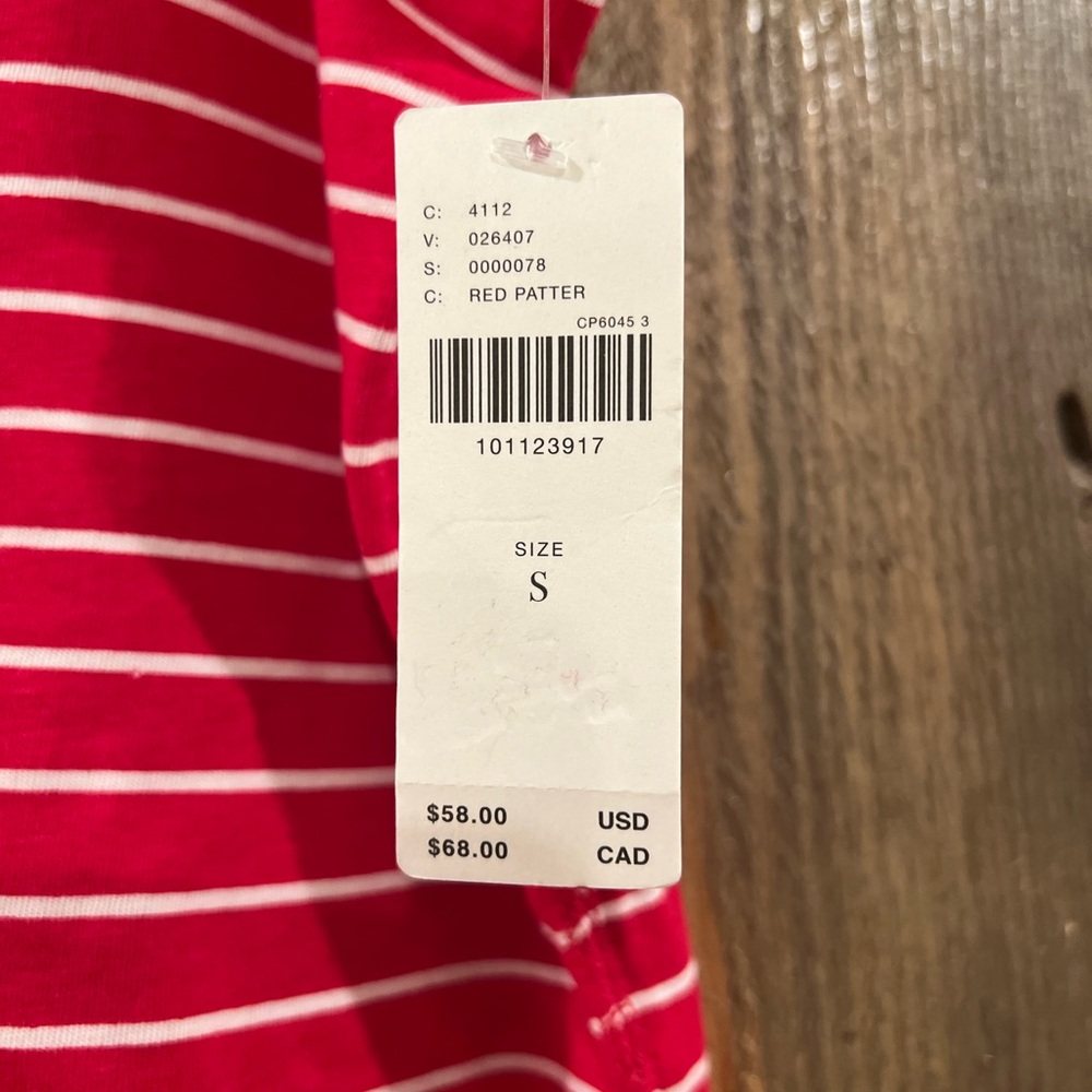 NWT Anthropologie Pilcro Scoop-Neck Stripe Henley Hook Front Tank - Picture 9 of 9